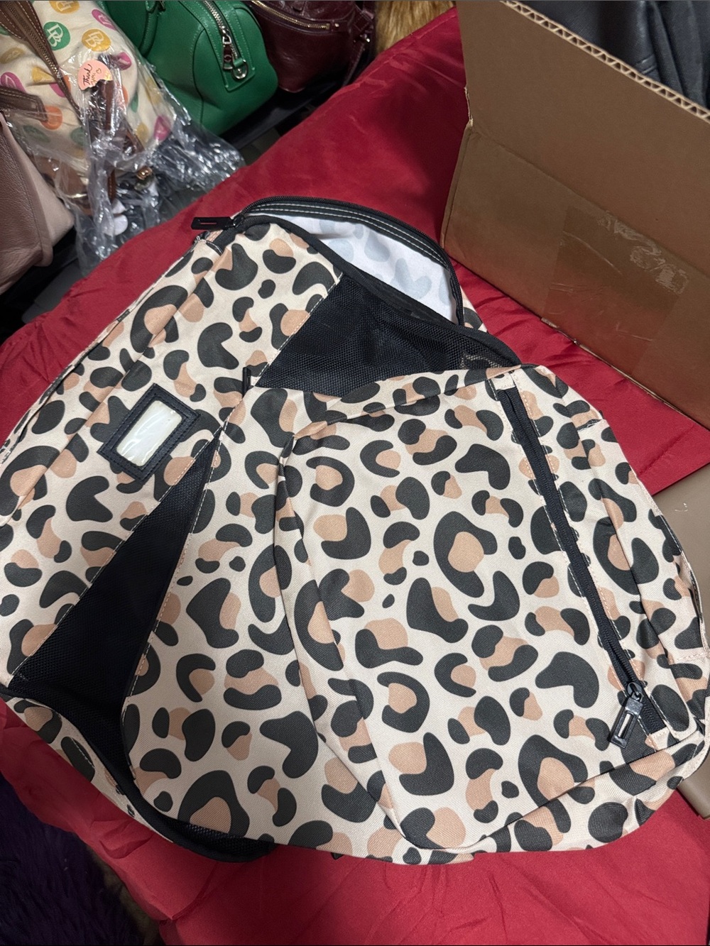 Leopard Print Calpak Cubes set- Beige & Black Travel Organizer - Picture 3 of 3